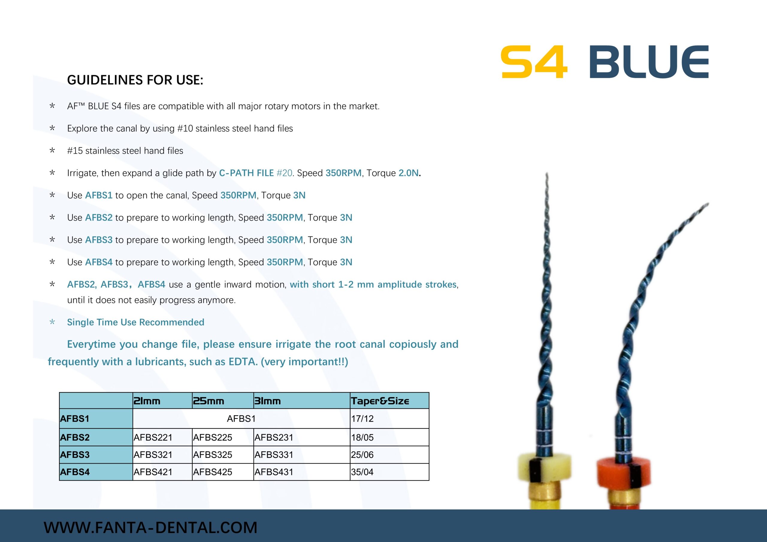 Αf Blue Rotary S4 Set Fanta Dental - Image 5